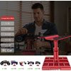 GLOBACT Multifunctional RC Car Stand RC Work Stand RC Repair Stand 360° Switch Rotation 5 Levels Height Lift or Lower with Screw Base for 1/8 1/10 1/12 1/16 1/18 RC Car Truck Crawler (Red)