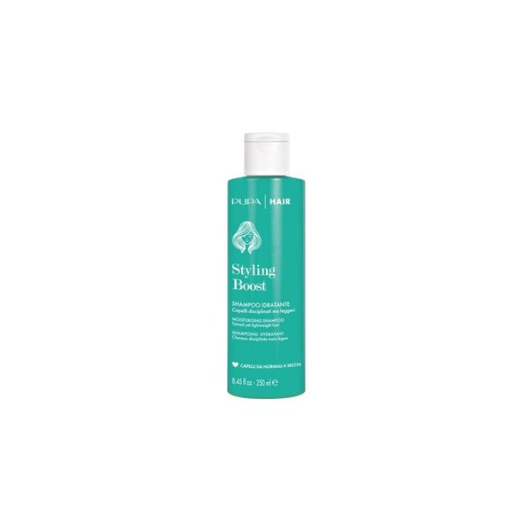 Pupa Styling Boost Moisturizing Shampoo 250 ml, 8.4 Fl Oz made in Italy [italian import]
