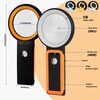 30X 40X Magnifying Glass with Light and Stand, Foldable Handheld Magnifying Glass 18 LED Illuminated Lighted Magnifier for Macular Degeneration, Seniors Reading, Close Work, Coins, Jewelry (Black)