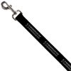 Dog Leash Charger Double Repeat Black Gray 6 Feet Long 1.0 Inch Wide