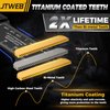 JTWEB 15PCS Titanium Oscillating Saw Blades, Multitool Blades Oscillating Tool Blade Metal Cutting for Wood Nails, Screws, Plastic, Multi Tool Blades Kits Fit Dewalt Milwaukee Bosch Ryobi Makita