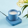 VOBAGA Coffee Mug Warmer, 4 Hours Auto Shut Off Cup Warmer for Office Home Desk Use with 3 Temperature Settings, Electric Beverage Warmer for Cocoa,Tea, Milk, Soup, Sky Blue (No Cup)
