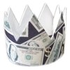 YiiiGoood Dollar Dollar Bill Felt Crown Money Cash Crown 100 Dollar Gag Gift for Birthday Party Money Dollar Theme Party Casino Theme Party Decorations