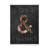Chalkboard Floral Thank You Card Pack / 36 Thanks Greeting Cards / 6 Chic Floral Chalkboard Designs / 3 1/2" x 4 7/8" Thank You Note Cards/Made In The USA