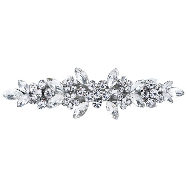Austrian Crystal Hair Clips, Rhinestones Hairpins Barrettes, White Sparkly Hairgrip Hair Headwear Accessories for Women Girl