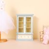 TOYANDONA Wooden Dollhouse Bookshelf Cabinet, 1:12 Scale Mini Bookcase Display Shelf Miniature Dollhouse Furniture Kids Pretend Play Toy for Doll House Accessories