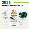 Universal 2520 Shower Valve Kit - Brass Pressure-Balancing Valve and Cartridge, Rough-In for Tub and Shower, Compatible with 1222, 1225, 1200 Cartridges - 1/2-Inch CC Connections, Durable Brass