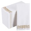 FOCUSLINE 100 Linen Feel Disposable Bathroom Napkins, Guest Towels Disposable Bathroom Soft, Absorbent Napkins Paper, Disposable Hand Towels for Bathroom, Parties, Weddings, Dinners, Gold, 12" x 17"