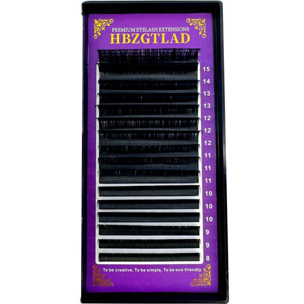 HBZGTLAD 16 Rows Cashmere Eyelash Extensions Faux Mink 8-15mm Mix Individual Volume Lashes Soft Natural Lash Extensions Makeup (D Curl 0.25mm 8-15 MIX)