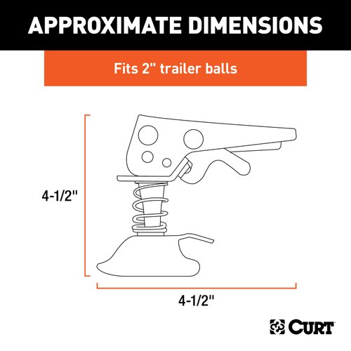 CURT 25194 Posi-Lock Coupler Replacement Latch for 2-Inch Trailer Hitch Ball