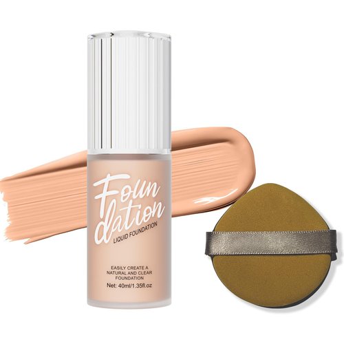 Nekoogirl Foundation,Matte Foundation Concealer Full Coverage,Natural,Oil-Control &Waterproof Foundation Makeup For Women. (#104, 40ml)