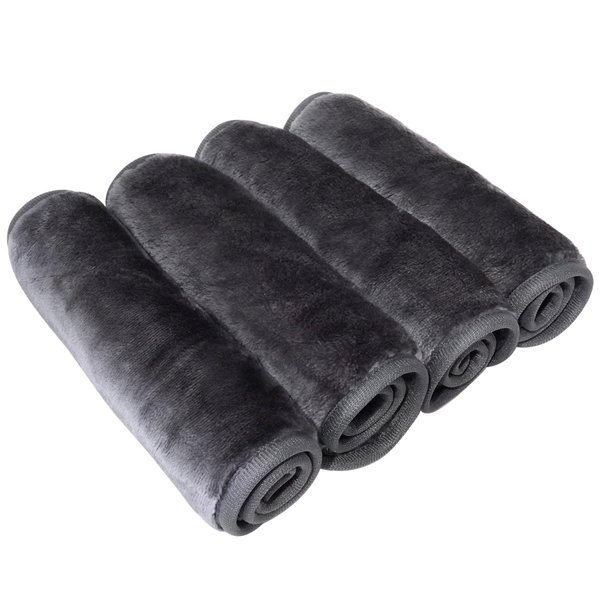 KODAMO Makeup Remover Cloth, Microfiber Makeup Remover Towel, Reusable Makeup Remover Face Wash Cloths for Washing Face, Grey