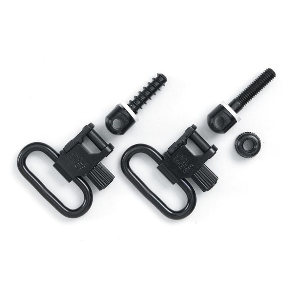 Uncle Mike's QD 115 Bolt Action Machine Screw Type Sling Swivels, Black, 1" (MO10012)