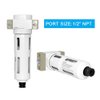 Beduan 1/2" Air in-line Compressed Particulate Filter,Moisture Water Trap Filter With Visible Bowl,Manual Drain(MIDI)