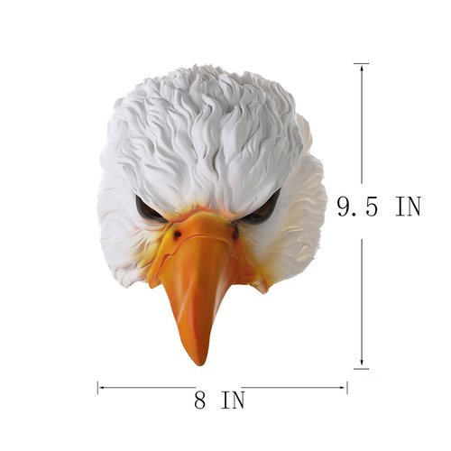 YU FENG Half Face Masks,Eagle Animal Latex Costume Mask for Halloween Masquerade Cosplay Fun Party