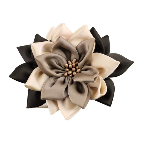 Merdia Jaw Hair Claw Clip for Women with Sharp leaves Flower | Flower Claw Clips | Hair Claw Clips for Women | Claw Hair Clips | Claw Clips Cute | Hair Clips for Girls (Black, Beige and Coffee)