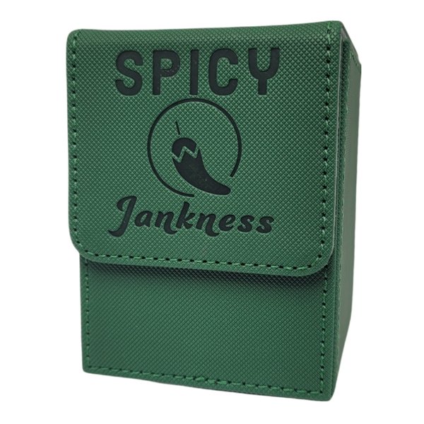 KeenClover Card Deckbox for CCG TCG, Holds 100-115 Sleeved Cards, PVC Free Deck Box (Spicy Jankness)