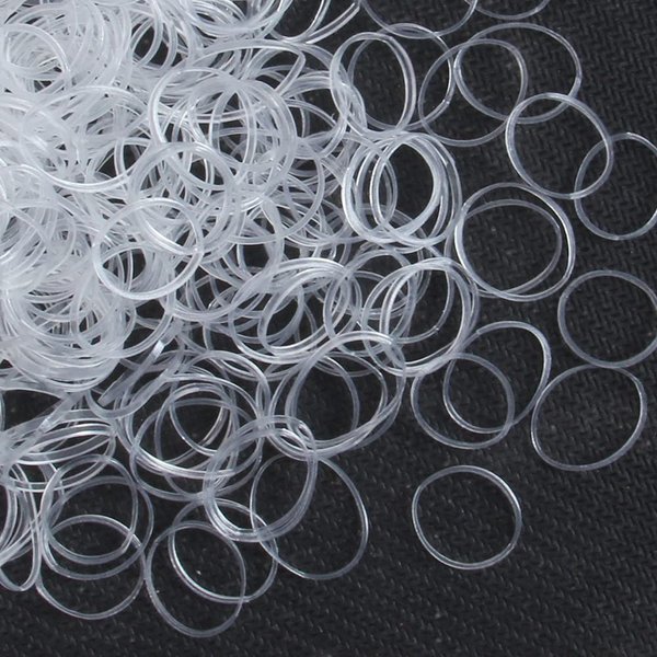 1500Pcs Mini Rubber Bands Soft Elastic Bands for Kid Hair Bands Ties Women Fashion Girls Braids Hair-clear with black comb