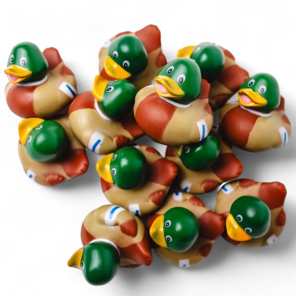 Mallard Rubber Duckies - Rubber Duck Bath Toys and Jeep Ducks (12 Pack)