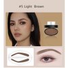 GL-Turelifes Eyebrow Powder Eyebrow Stamp Set, Eye Brow Powder Kit with Brow Stamp Long Lasting Easy Use Eyebrow Stamp Kit Delicate Shape Natural Eyebrow Makeup (#5 Light Brown)