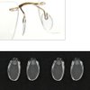 Eyeglass Nose Pads 2Pairs Anti-Slip Soft Silicone Glasses Nose Pieces Push in Pushin Replacement for Silhouette Frameless Glasses Eyeglasses Sunglasses