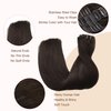 GOO GOO Clip in Hair Extensions Real Human Hair, 16inch 110g 7Pcs, 2A Light Brown, Remy Human Hair Extensions Clip ins for Women, Natural Human Hair