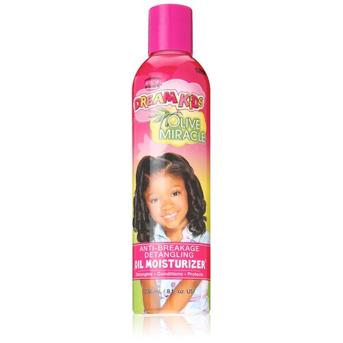 African Pride Dream Kids Olive Miracle Anti-Breakage Detangling Oil Moisturizer - Contains Olive Oil, Detangles & Reduces Hair Breakage, 8 Oz
