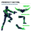 (Assembly Completed) T13 Action Figure Set, 3D Printed Toys Robo 13 Action Figure,Dummy 13 Titan 13 Action Figure (Black Green)