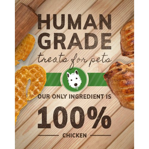 EcoPawz Wiley's Chicken Jerky Pet Treats | Grain Free Dog Jerky Treats Made in USA | All Natural Pet Treats for Dogs | Chicken Dog Treats (Chicken, 16 oz. Bag)