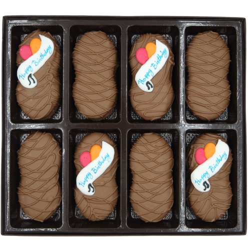 Philadelphia Candies Milk Chocolate Covered Nutter Butter Cookies, Happy Birthday Gift Net Wt 8 oz