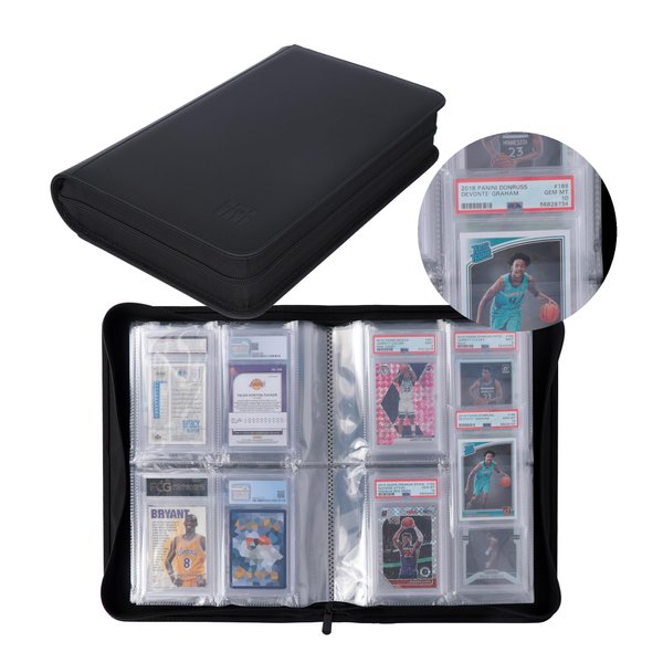 Rieton Graded Card Binder - Holds 40 PSA Slabs, 4 Pocket Slab Binder for PSA, CGC, CSG, FCG, FGS Slabs