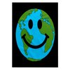 3dRose 22x30 Bath Hand Pool Towel - Happy World Planet Earth Smiling Face - Globe Earth Day - Smilie for Peace Eco Friendly Green Symbol Smiley Face Collection