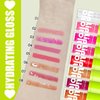 4 Colors Fat Lip Oil Set, Big Brush Head Hydrating Lip Glow Oil Lip Plumper Gloss, Shiny Transparent Lip Gloss Tinted Plumping Lip Oils, Non-sticky Long Lasting Fresh Clear Smooth Lip Care - B