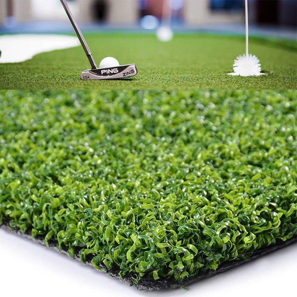 Golf Putting Green/Mat 1FTX1FT - Golf Training Mat Sprot Baseball Football Artificial Grass- Green Long Challenging Putter for Indoor/Outdoor