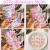 62 Pcs Cute Girls Hair Clips Toddler Girls Hair Accessories Candy Rainbow Hairpins Unicorn Cute Barrettes Clips Candy Fruits hair clips Set for Girls Kids Baby (Style 1)