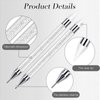 Tatuo 4 Pcs Dual-ended Rhinestone Picker Tool Handle Rhinestones Applicator with 20 Replacement Wax Tips Wax Pencils Painting Dotting Pens with 2 Tweezers for DIY Nail Art Crafts Gems (White, Black)