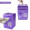 Totola Piggy Bank Electronic Mini ATM for Kids Baby Toy, Auto Scroll Paper Money Safe Coin Banks Saving Box Password Code Lock for Children,Boys Girls Best Birthday Gift (Purple)