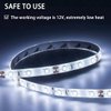 GUOTONG White LED Strip Lights, Waterproof cuttable 300 SMD 2835 LED Tape, 6000K 12V 16.4ft/5m Flexible Ribbon, Kitchen Cabinet Lighting, Outdoor/Indoor (Without Power Supply)