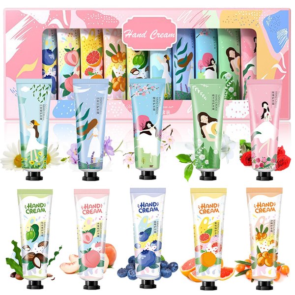 ailixinda 10 Pack Hand Cream Gift Set,Hand Care Cream Christmas Stocking Stuffers Gift for Women,Travel Size Hand Lotion for Dry Cracked Hands,Moisturizing Hand Lotion Set with Natural Aloe Vitamin E