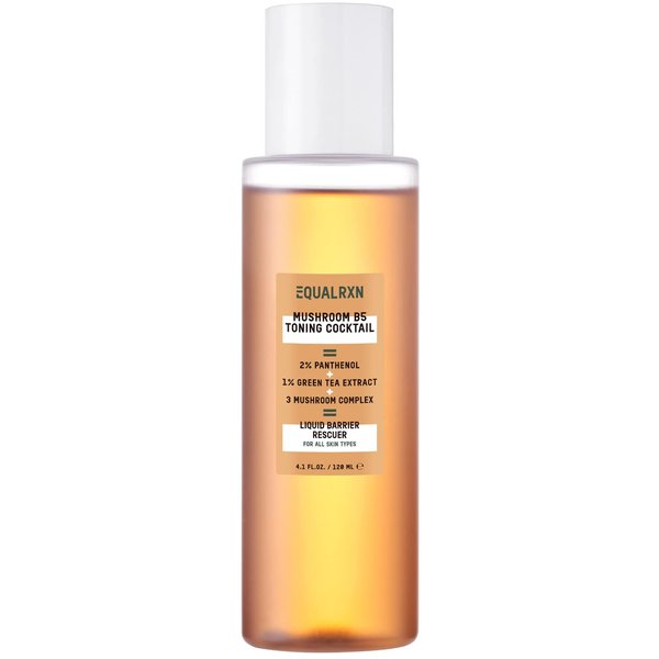 EqualRXN Mushroom B5 Toning Cocktail | Hydrating & Calming Facial Toner | Soothing & Redness Relief with Mushrooms & 2% Panthenol | Green Tea Fresh Skin Toner for Acne Prone & Sensitive & Dry Skin