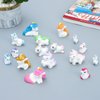 ONEST 16 Pieces Mini Unicorn Figurines Resin Garden Miniature Landscape Unicorn Cake Toppers Miniature Cute Cartoon Unicorn Crafts Ornament for Cake Garden Home Party Decoration