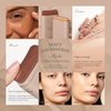 SWETIYOU Foundation Stick, Multi-Use Foundation Stick Makeup with Built-In Foundation Brush, Lightweight Buildable Medium-to-Full Coverage, Longwear Contour Stick Foundation Face Stick, Natural Finish