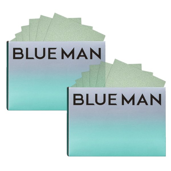 Facial Oil Blotting Paper for Men - 200pcs/2pk - Natural Oil-Absorbing Tissues for the Face and Nose with Green Tea Scent - Portable, Makeup Friendly Blotting Paper for Oily Skin Care