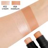 Highlighter Contour Stick Set,DE’LANCI 2 PCS Cream Contour Highlighter Sticks with Brush, New Updated Moisturize Highlighter and Bronzer Stick Makeup Kit, Face Contour Concealer Makeup For Mature Skin