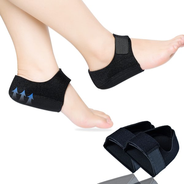 Heel Protectors, Heel Cups, Gel Heel Cushion Support for Plantar Fasciitis, Heel Pain, Achilles Tendinitis, Dry Cracked Heels, Heel Pads for Men & Women, L