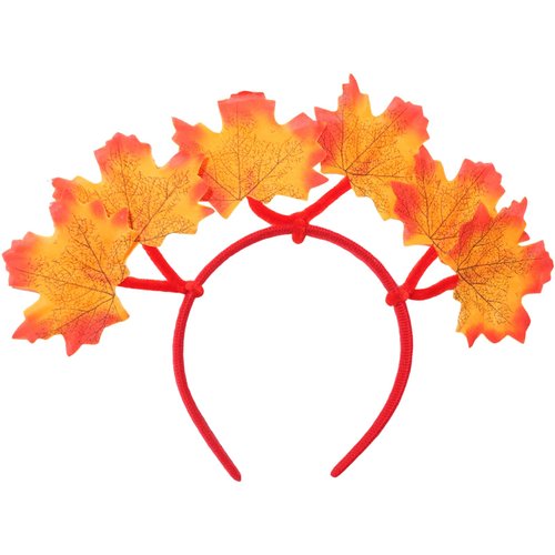 Totelux Fall Maple Leaf Headband Thanksgiving Hair Band Orange Leaves Hair Accessories for Women Autumn Harvest Party Decoration Supplies