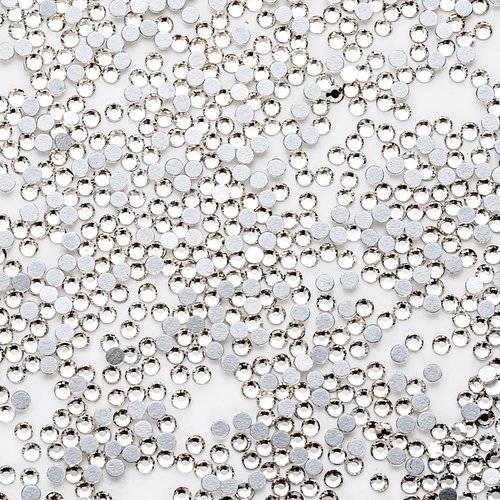 1440Pcs White Crystal Rhinestones,Glass Flatback Gems Small for Nail Face Makeup Art Crafts Clothes Sparkly Decoration -(SS3,1.4mm)
