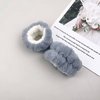 Cute Face Wash Headband & Wristbands Set - 1 Kawaii Skincare Headband with 2 Microfiber Spa Wrist Bands, Premium Sewing Soft & Absorbent Head Wrist Bands for Washing Face Makeup Hair Care (Dusty Blue)