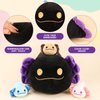 Toys for Girls Ages 3 4 5 6 7 8+ Years -16" Black Axolotl Mommy Stuffed Animal with 3 Baby Axolotl in Her Tummy, Cute Salamander Plush Toys Set, Toys for Baby, Toddler, Kids, Christmas, Birthdays Gift
