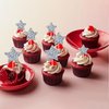 30 PCS Silver Little Star Cupcake Toppers Glitter Twinkle Star Cupcake Picks Bridal Shower Cake Decorations for Wedding Engagement Baby Shower Kids Birthday Party Supplies Mixed Size